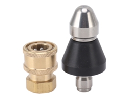 Punta De Acero Inoxidable G1/4" Para Limpieza De Tuberías De Desagüe Con Adaptador De Rosca Hembra G3/8" Para Chorro A Presión.