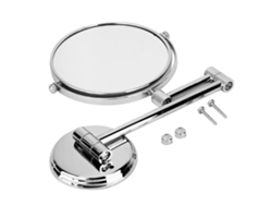 Espejo de maquillaje de pared giratorio y plegable de 3 x 6 pulgadas