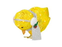 Estatua De Pollito Amarillo Con Luces, Bufanda Decorativa, Jardín, Adornos Navideños, Patio