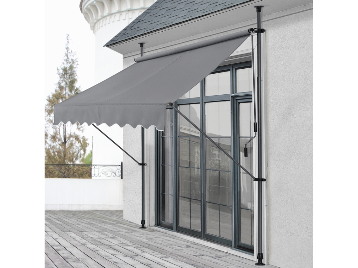 Toldo articulado PRO.TEC Stem  300 x 120 x 220-309 cm Gris medio