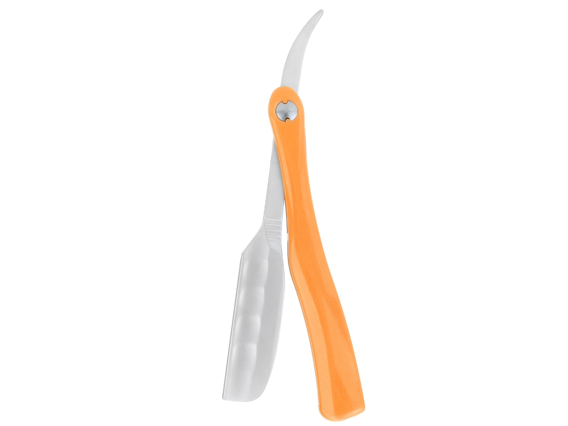 Soporte para hojas de afeitar antideslizante de color naranja con púas