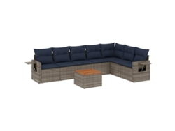 Maison Exclusive - Conjunto De Sofá De Jardín De 8 Piezas Con Cojines, Poliratán Gris