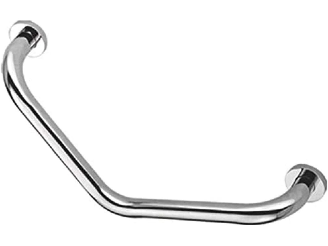 Manija de ducha de 40 cm, para bañera, cromada, acero inoxidable, plateada