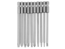 Conjunto De Pontas De Parafusadeira Magnéticas Hex 1/4 100mm 10pcs (plana+phillips+estrela Segura)