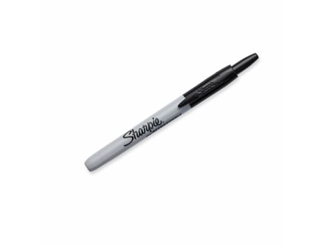 Labelr Permanente SHARPIE Fine Retráctil Black 12 Unidades