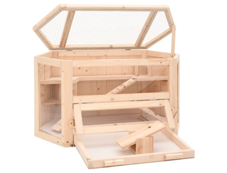 Jaula para hámster VIDAXL madera maciza abeto