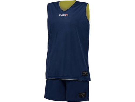 Conjunto para Hombre MACRON F300 Azul, Amarillo para Baloncesto (3XL)