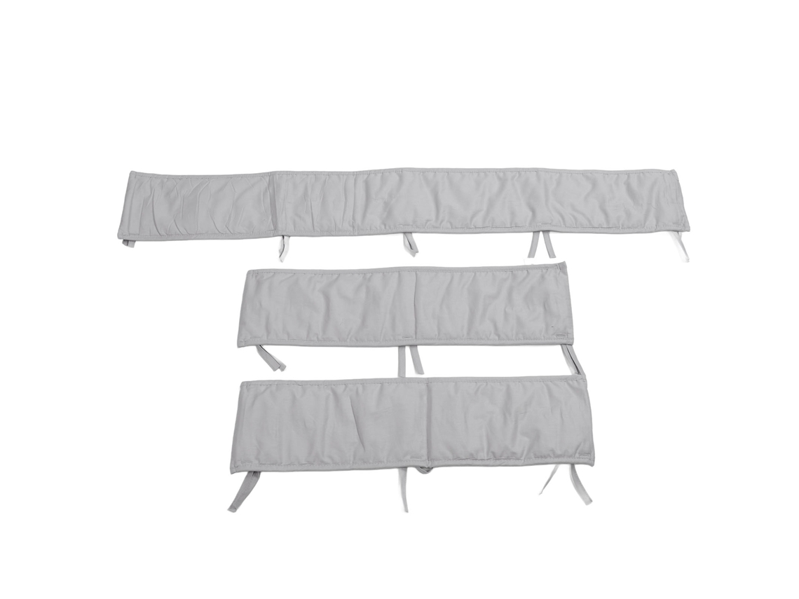 Colchón De Cuna De Bebé De Algodón, Anticolisión, Portátil, Seguro, Color Gris, 3 Piezas, Para El Hogar Y Los Viajes.