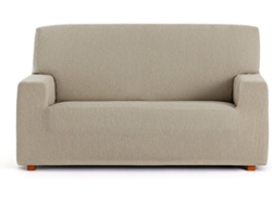 Funda de Sofá 3 Plazas EYSA Premium Troya Tejido Elástico (210 x 70 x 110 cm - Poliéster y Algodón - Visón)