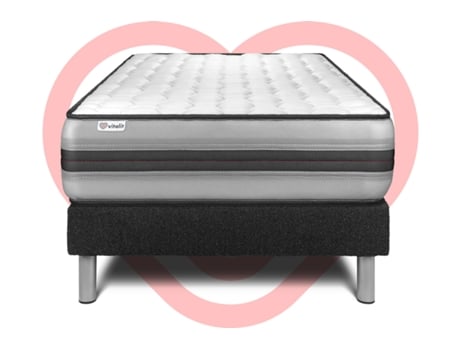 Set Somier Vital Power Recuperador 120 X 190 Cm Negro