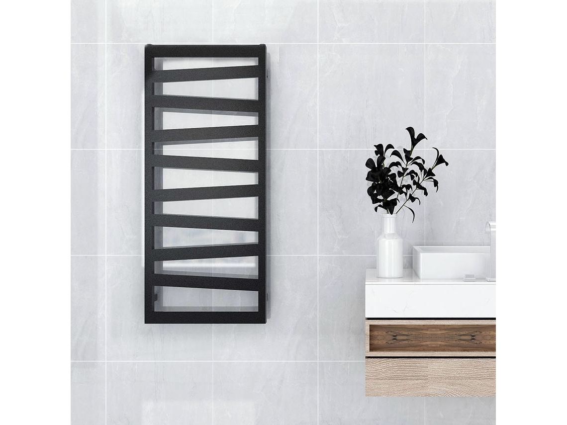 Radiador Secatoallas SCA 120 cm x 47 cm circuito calefacción acabado negro mate fabricado en acero