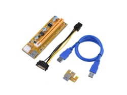 Adaptador De Tarjeta Riser Usb3.0 Pci-e 1x A 16x Con Cable De Alimentación Sata De 6 Pines Para Minería