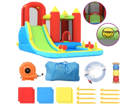 Castillo Hinchable HAPPY HOP Multicolor Tela (298x400x221 cm)