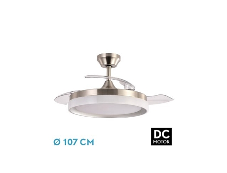 Ventilador DC Zenit Negro 72W 3 Aspas Desplegables FABRILAMP