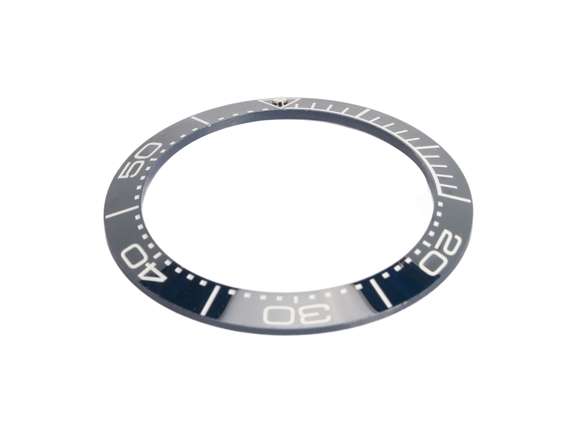 Bisel de reloj de cerámica de 41,5 mm, azul y blanco