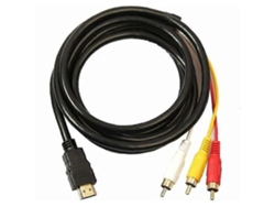 Cable convertidor HDMI a RCA, cable adaptador HDMI, cable transmisor RCA unidireccional de 1,5 metros