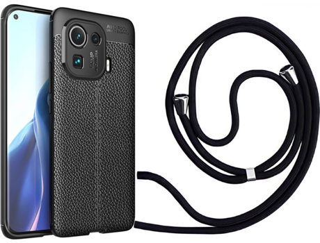 Funda Xiaomi Mi 11 Pro Rugged Leather con Collar Negro