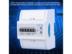 Contador Eléctrico Digital Monofásico 2 Hilos 4p Din Rail 220v 15(60)a Kwh