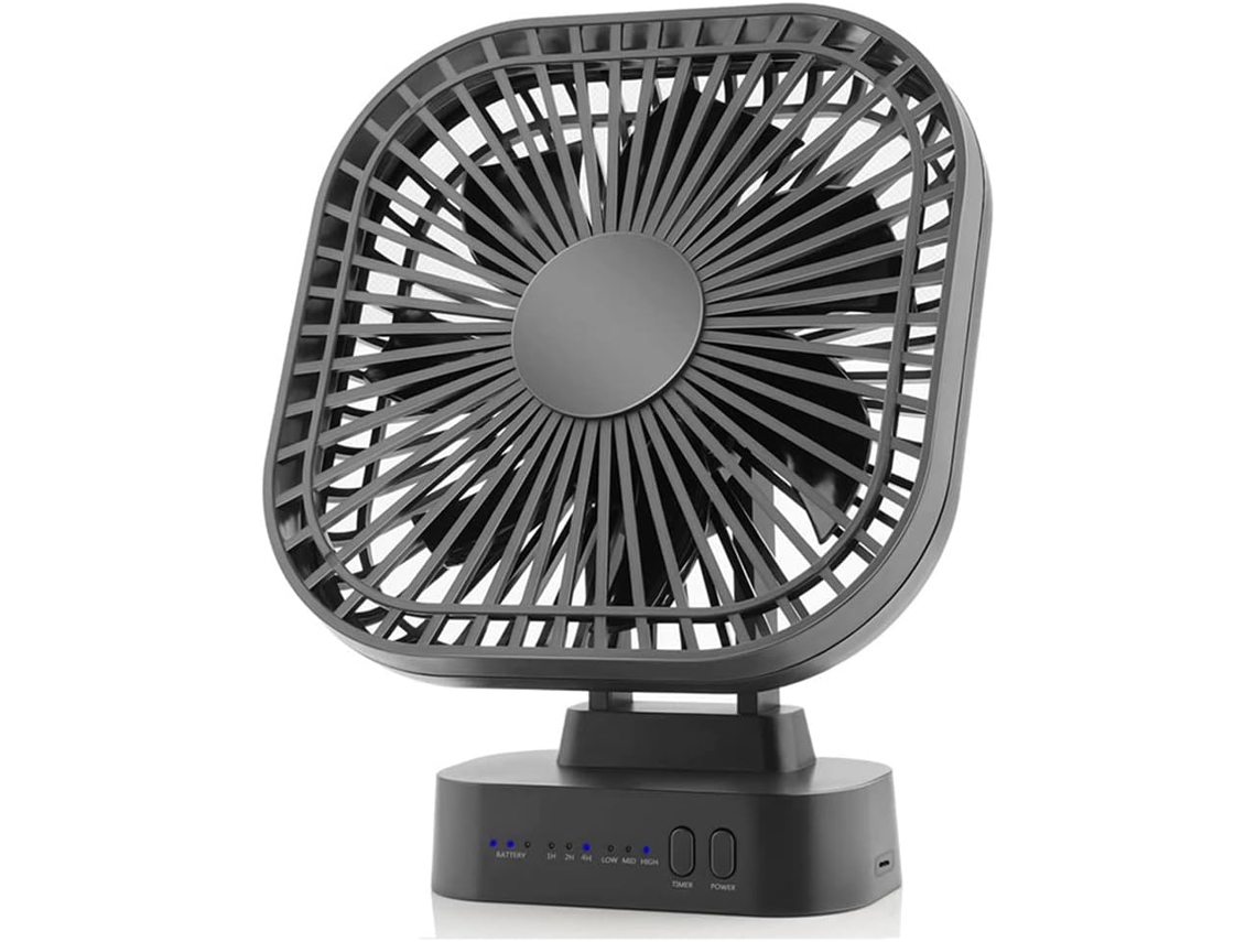 Mini Ventilador De Escritorio Usb Con Temporizador, 105 G. Ventilador Silencioso Para Exteriores Y Camping.