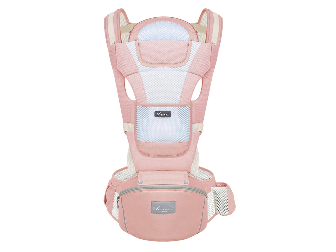 Portabebés Con Asiento De Cadera Para Bebés De 0 A 36 Meses, Color Rosa Siurn
