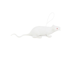 Ratón blanco con cuerda de plástico de 11 cm