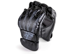 Guantes de MMA, guantes de boxeo de medio dedo con puño ajustable, guantes UFC para entrenamiento, Sanda, saco de boxeo (talla única)