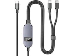 Lote 1 Cable De Datos Trenzado Con Salida De Carga De Pantalla Usb C 2 En 100w
