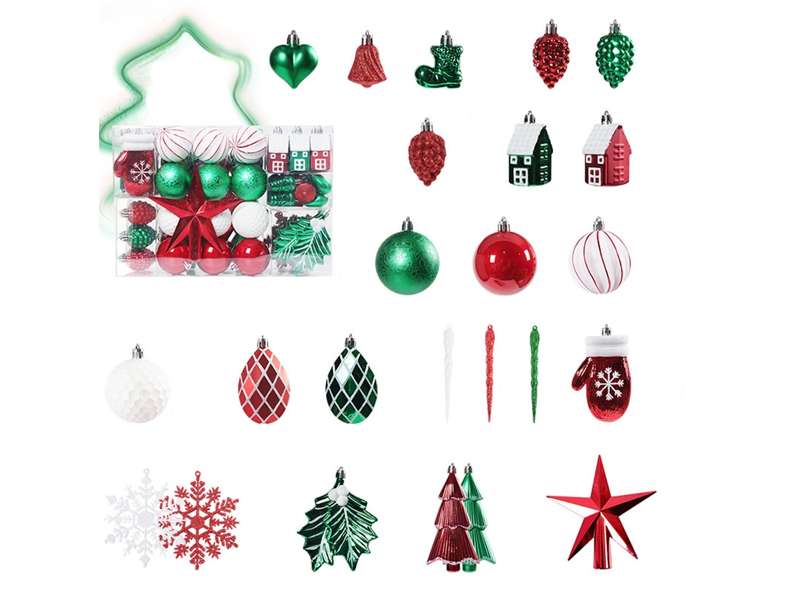 Colección de adornos de lujo: en envases reutilizables para decoración de árboles RNEMITERY