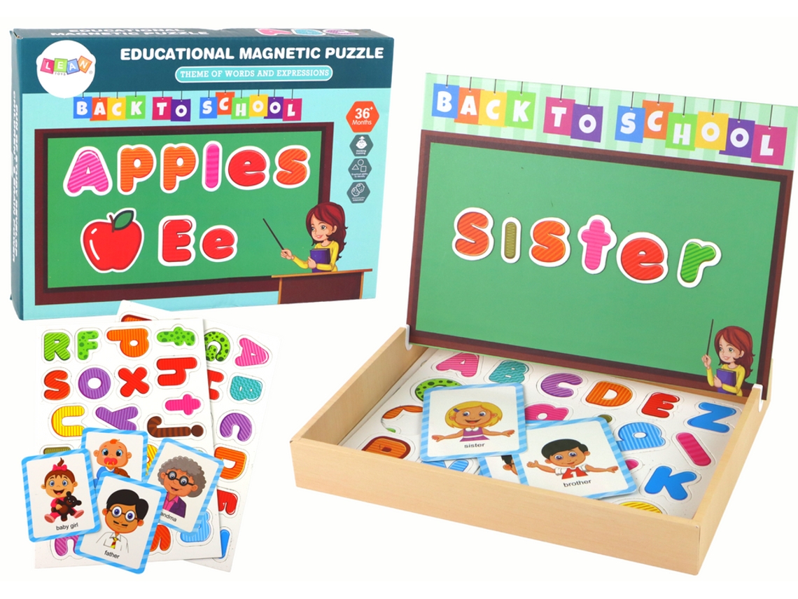 Un juego de rompecabezas magnéticos educativos con un tablero multifuncional B.active