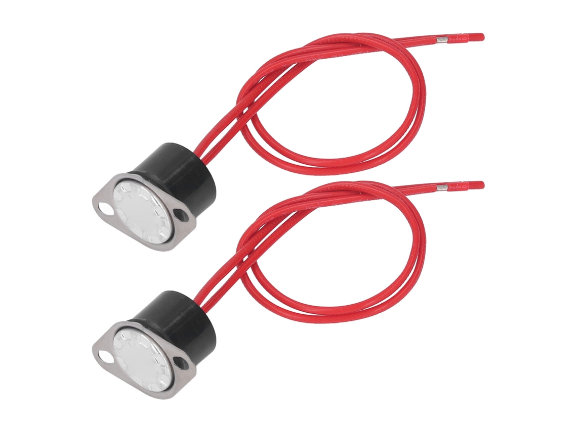 2 Piezas Termostato De Control Térmico Sensor Bimetálico Impermeable Interruptor De Temperatura 10a 250v