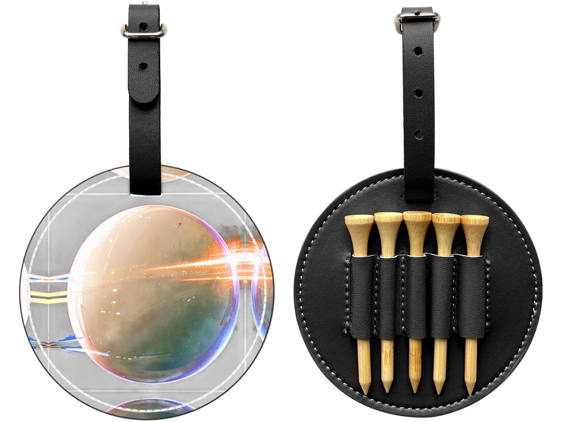 Bolsa Para Tees De Golf Material Pu Impermeable, Resistente Al Desgaste, A Prueba Humedad Clip Cinturón, Hebil