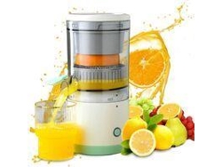 JILLIOPER Exprimidor eléctrico de cítricos, prensa multifuncional para naranjas y limones, operación de un solo toque, exprimidor portátil con función inversa p