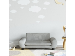 Sofá Para Niños | Sofá Infantil De Terciopelo Gris Claro 70x45x33 Cm Wsd779963