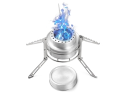 Esterilizador De Alcohol Ligero De Aluminio De 100 Ml Con Soporte Plegable De Acero Inoxidable Para Camping Y Senderismo.