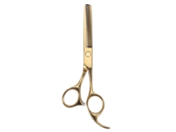 Tijeras De Peluquería Profesionales Para Corte Y Desmechado De Pelo Salón 5.5" Oro