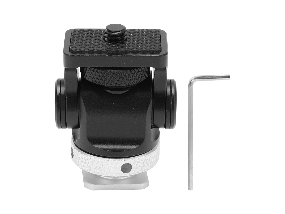 Adaptador De Zapata Fría Mini De Aleación De Aluminio Con Tornillo De 1/4 Pulgada Para Cámara Slr Gris Plata