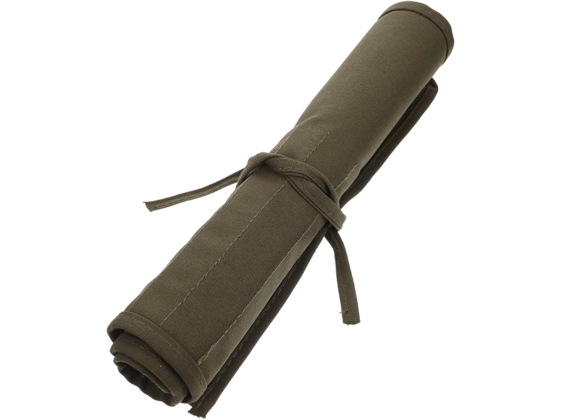 Estuche De Viaje De Lona Verde Militar Para Lápices, Portapinceles Y Bolsa De Almacenamiento.