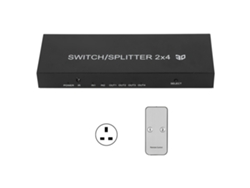 Interfaz Multimedia Hd 2.0, Conmutador De 2 Entradas Y 4 Salidas, Uhd 4k, Para Ps4 (enchufe Británico)