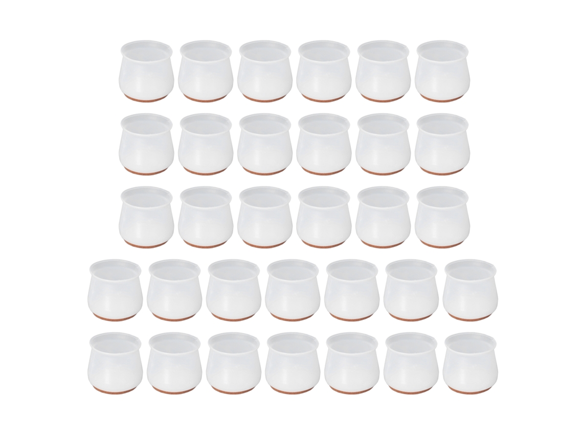 Protector De Pies De Silla Anti-rasguño Reduce Ruido Resistente Al Desgaste Estable Para Hogar Café Restaurante 32pcs