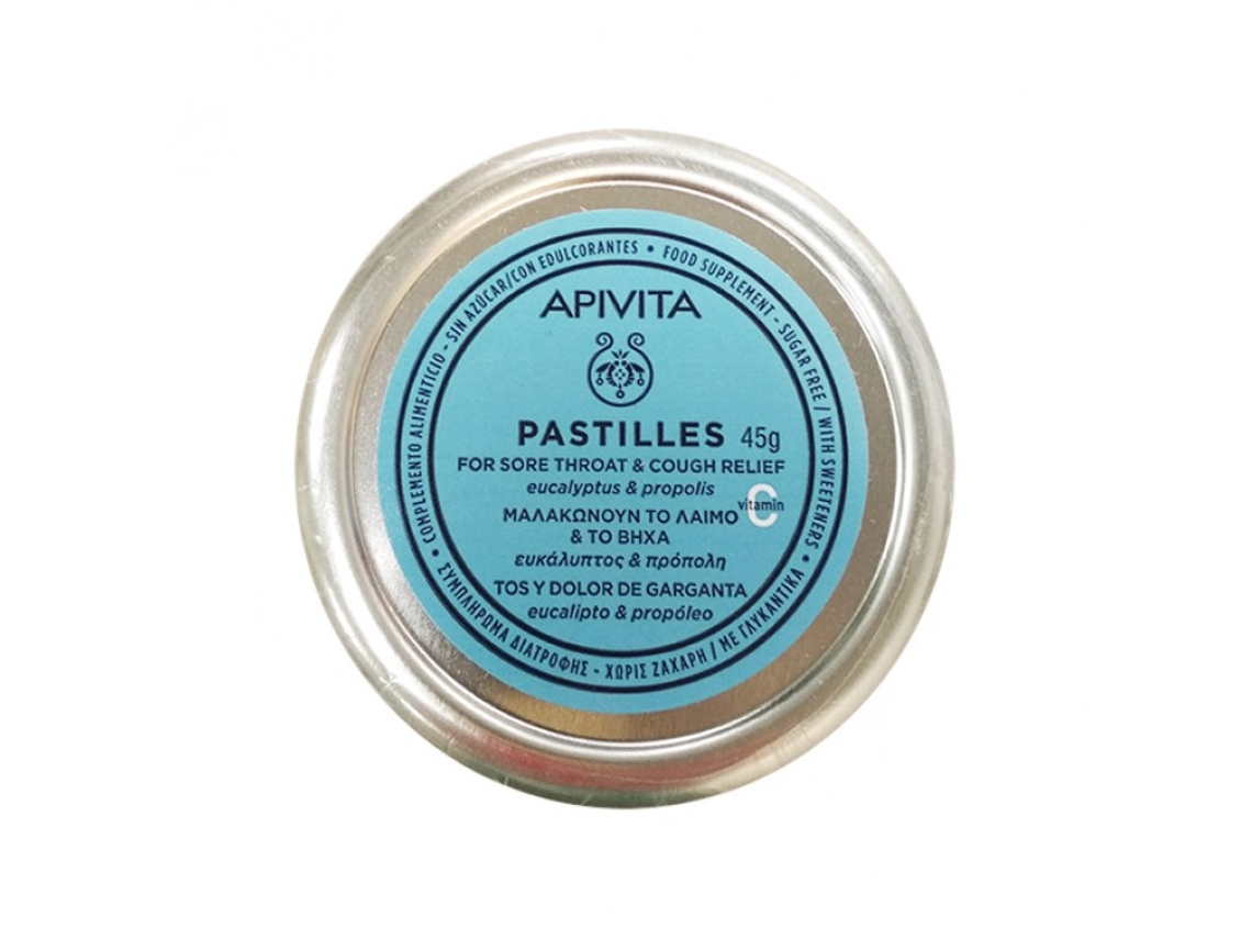 Pastillas para Dolor de Garganta y Tos Eucalipto y Propóleo 45 gr APIVITA