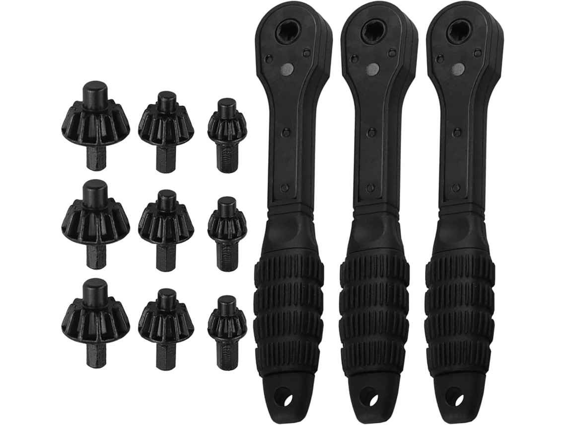 Llave de carraca 2 en 1 con mandril, herramienta de repuesto ergonómica para taladro.