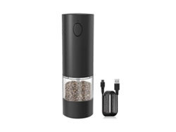 Molinillo eléctrico recargable de sal y pimienta con ajuste de molienda y luz LED. Rosewell