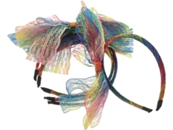 4 Pièces Diademax Pour Mujers En Dentelle Fluo Années 80 Avec Grande Nœud, Accessoires Rétro