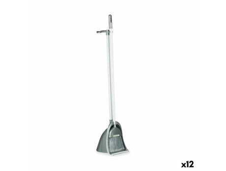 Set de Limpieza Escoba y Recogedor Plateado Plástico (12 Unidades)