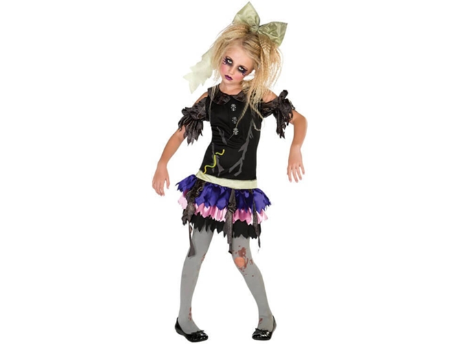 Disfraz de Niña DISFRAZZES Muñeca Zombie (Talla: 5 a 7 años)
