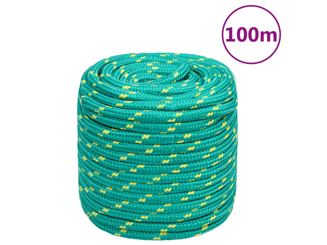 Cuerda De Barco Polipropileno Verde 18 Mm 100 M