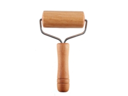 Rodillo para amasar Rebe-Roller T Linjou, fabricado en madera y acero inoxidable, ideal para galletas, pizzas y pasteles.