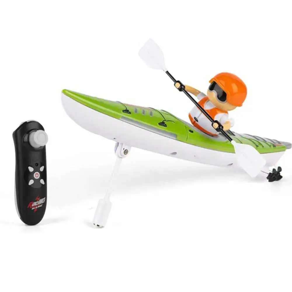 Barco teledirigido, juguete acuático eléctrico para niños, con luces. MDUG (verde)