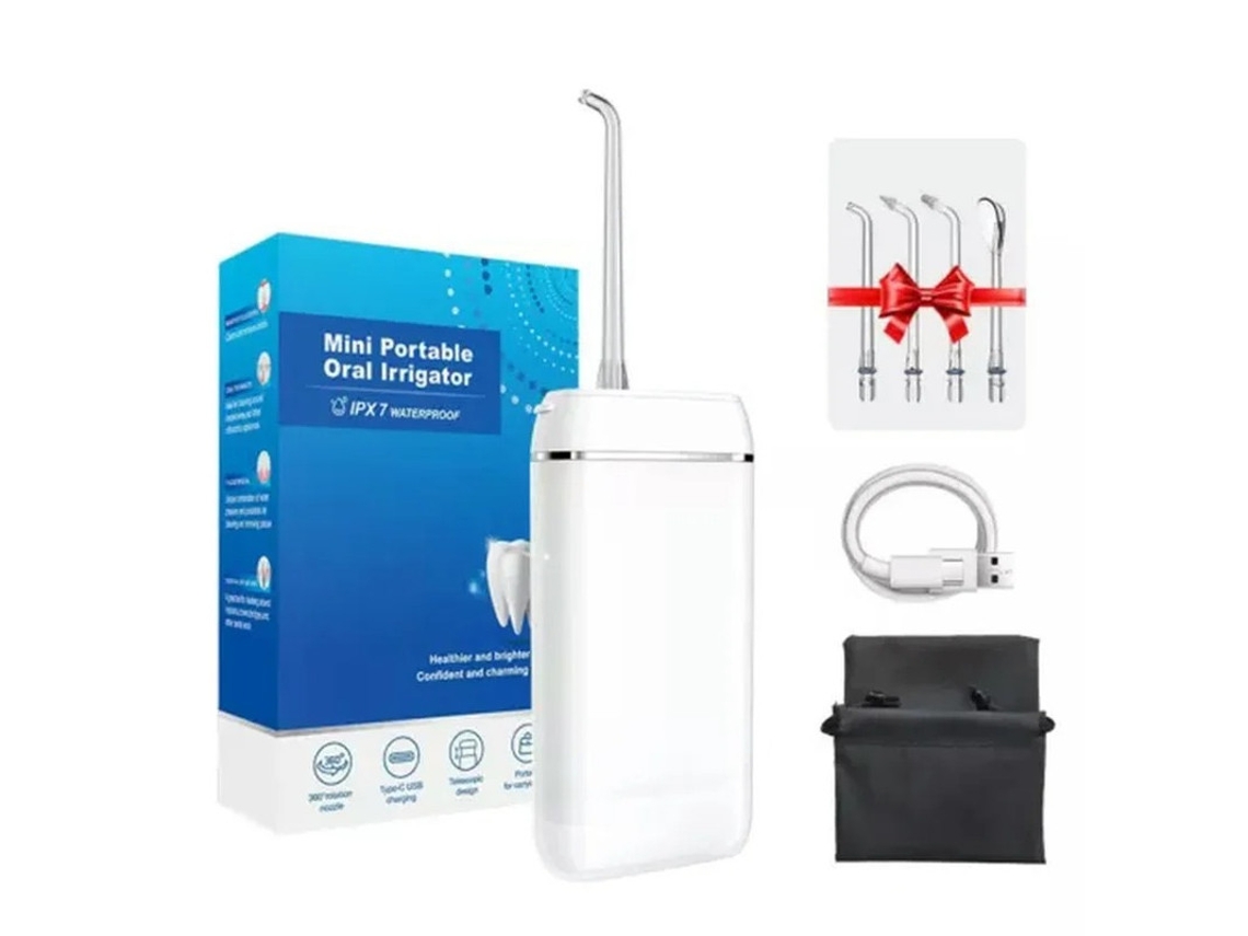 Irrigador bucal portátil Yizhood con 3 modos y depósito blanco de 140 ml