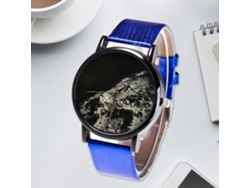 Reloj De Cuarzo Analógico Para Mujer Con Correa De Pu, Regalo De Moda Estudiante (azul)